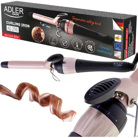 RIZADOR DE PELO 19mm AJUSTE DE TEMPERATURA 160W ADLER AD2116 (1/5)