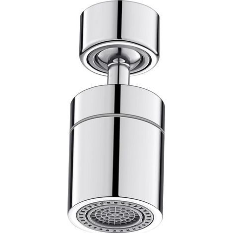 Robinet pivotant grand angle, double douchette pivotante à 360°, mitigeur d'évier, aérateur de robinet de cuisine, bec anti-flabbeux (39×28mm) (1/3)