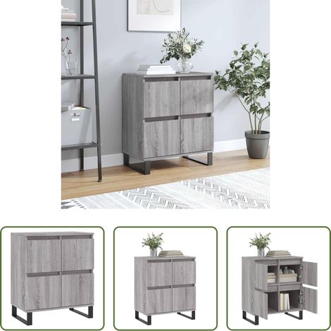 vidaXL Beistelltisch -  Sideboard Grau Sonoma 60x35x70 cm Holzwerkstoff (1/5)