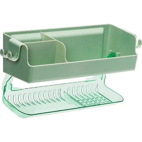 ÉTagèRe de Salle de Bain PerçAge éTagèRes Murales de Cuisine Porte-Serviettes Support Organisateur de Douche Porte-Brosse à Dents Accessoires de Salle de Bain(vert) (1/5)