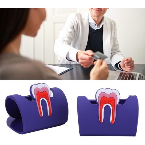 Support Dentaire pour Téléphone en Forme de Dents, 2 pièces - Cadeau Original pour Dentiste, Violet (1/5)