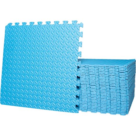 Samuel Alexander Blue EVA Foam Floor Protective Floor Tiles / Mats 60x60cm Each For Gyms, Garages, Camping, Kids Play Matting, Hot Tub Flooring Mats And Much More Choice By Size