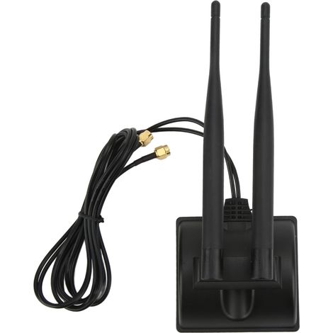 Antenne WiFi 2.4G/5.8G Bi-Bande 6DBI avec Base Ventouse RG174 pour Routeur Domotique Intelligent (1/5)