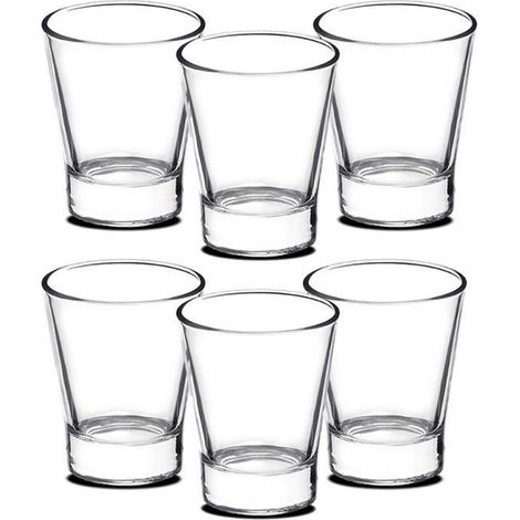 Verres à café - JUANIO - Lot de 12 - Verre transparent - 8,5 cl - Ø5,5 x H7 cm (1/3)