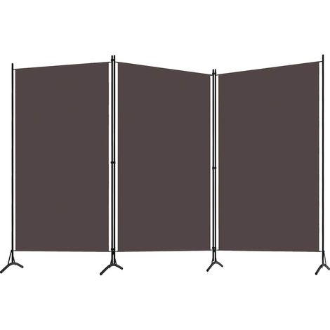 Paravent Cloison de séparation 3 panneaux, Pour Jardin, Balcon, Terrasse Marron 260x180 cm OIB7405E (1/5)