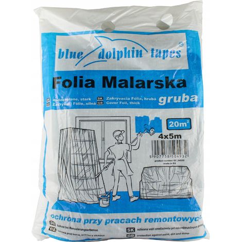 BLUE DOLPHIN Dicke Malerfolie 4mx5m