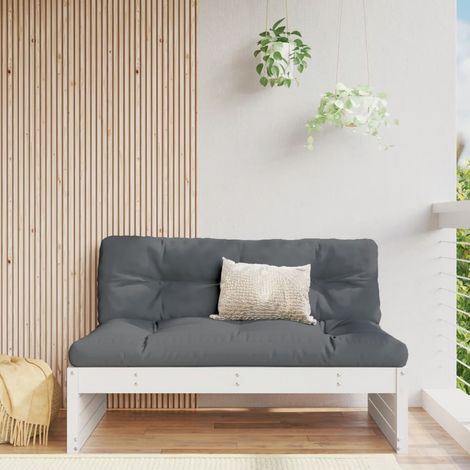 Canapé central,Canapé de jardin,Banquette 120x80 cm blanc bois de pin massif DGBDF849260 (1/5)