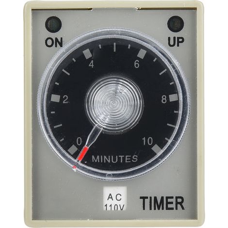 Relais temporisé AH3-3, type électronique, délai de déclenchement réglable, 8 broches, 10 minutes (110 V) (1/5)