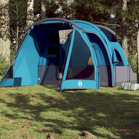 vidaXL Camping Tent Tunnel 4-Person Blue Waterproof (1/5)