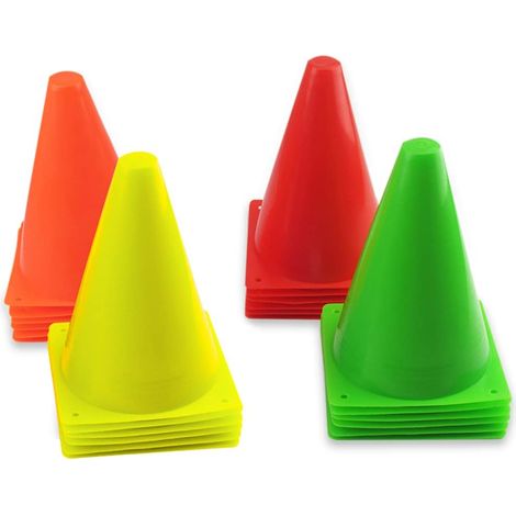 7-Zoll-Verkehrskegel aus Kunststoff, geeignet für Fußball, Skaten, Rugby, Basketball, Sporttraining, als Markierungskegel für Indoor- und Outdoor-Spiele. (1/5)
