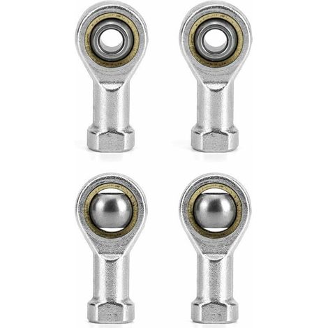 Tigrezy 4 Pièces 6mm Embout Roulement à Rotule M6 x 1.0, Femelle Filétage Auto-Lubrifiantes