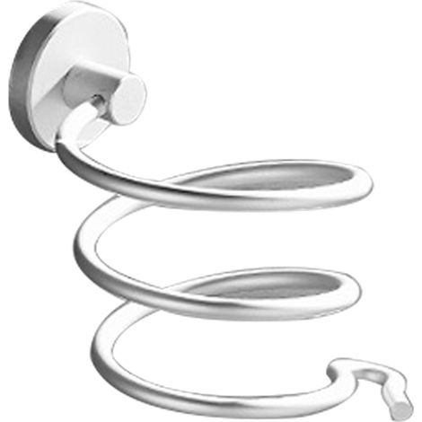 1 Soporte de pared para secador/plancha de pelo, de aluminio resistente al calor, para almacenamiento en baño/sala de estar. (1/5)