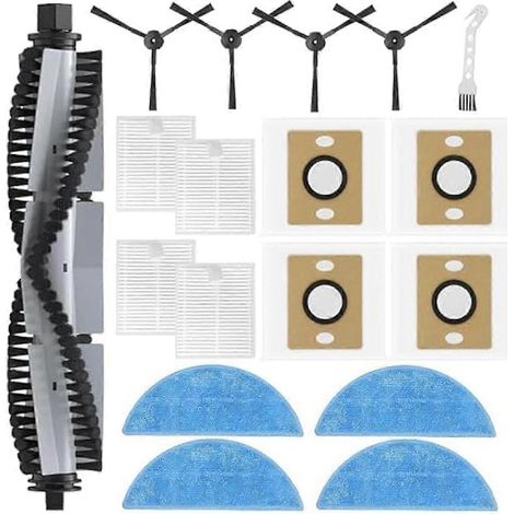 Pour aspirateur robot ILIFE A30 A30 Pro : 1 brosse principale, 4 sacs à poussière, 4 filtres HEPA, 4 lingettes de nettoyage, 4 brosses latérales, 1 brosse de nettoyage. (1/5)