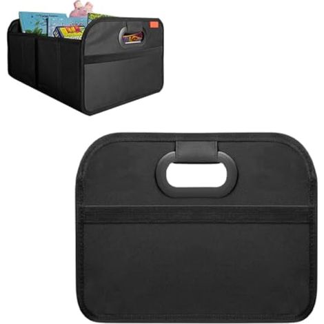 Organiseur de coffre de voiture Pliable à 2 compartiments Oxford imperméable Universel pour voitures/SUV (noir) (1/5)