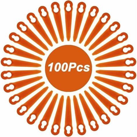 Lot de 100 lames en nylon pour coupe-bordure Stihl PolyCut 2-2 3-2 – Remplacement pour FSA 45 57 FSE 52 – Longueur 90mm (1/5)