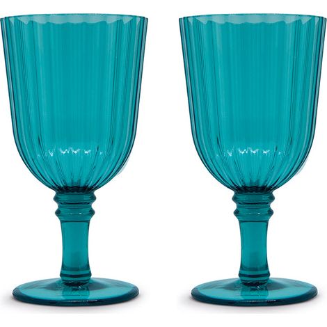 WD LifeStyle Set 2 Calici in Acrilico 460 Ml Turchese (1/5)