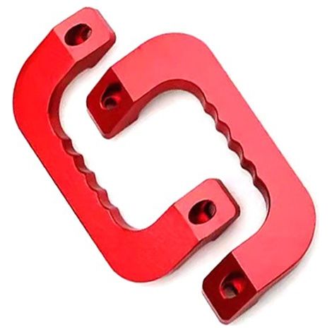 1 set. Color: Red. Material: Aluminum alloy. Suitable for modifying door armrests, armrest covers, and automotive trim strips. (1/5)