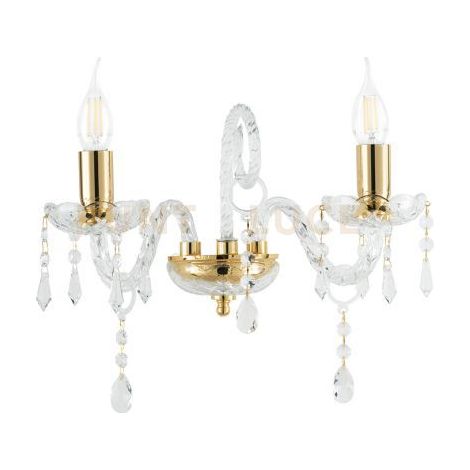 MARIA TERESA APPLIQUE MT/2 PASTORALE 2 LUCI ATTACCO E14 L.32CM