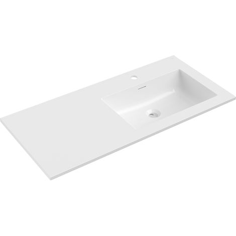 Mexen Otis lavabo empotrado a la derecha 101 x 46,5 cm, blanco brillo - 25181000P (1/3)