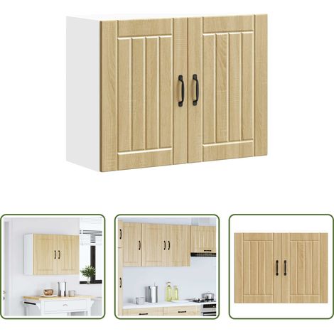 vidaXL Holzwerkstoff - Küchen-Hängeschrank Lucca Sonoma-Eiche Holzwerkstoff (1/5)