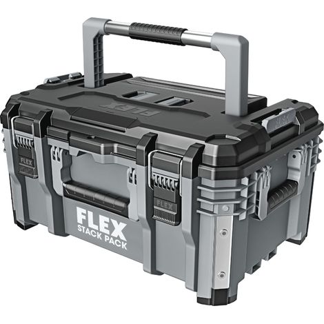 Flex – Boîte de rangement Medium Box STACK PACK – Dimensions 560 x 397 x 297 mm – Résistante aux chocs – Fermeture à verrou métallique (1/7)
