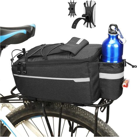 Sac Porte-Bagages Vélo - 10L Isotherme - Réfléchissant Résistant Eau - Sacoche Cyclisme - Support Téléphone Silicone (1/5)
