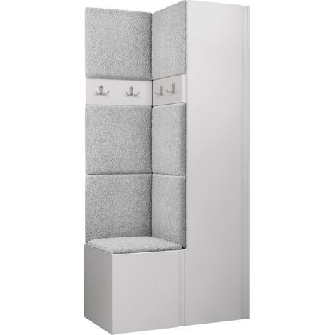Conjunto para recibidor Pinis XXIV, Abriamo 6, 186x82x46cm, Aglomerado laminado, Tapiz, Colocada, Montada en la pared