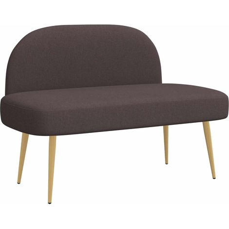 Banco tapizado con respaldo Marrón oscuro 110 x 60 x 76 cm vidaXL