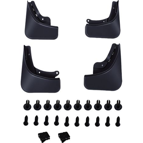 Schwarze PP-Spritzschutzlappen, Ersatz-Radschutz vorne und hinten für Model 3 2024-2026 (1/5)