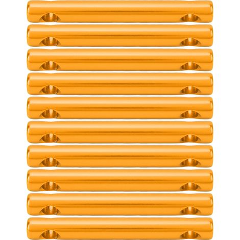 10 Pièces d'Attaches de Corde pour Tente en Alliage d'Aluminium, Serre-Câble Double Trou avec Tendeur de Ligne, Doré (1/5)