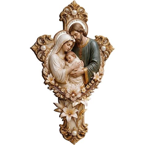 Soporte de pared de madera con gancho metálico, de aproximadamente 30 cm. (1/5)