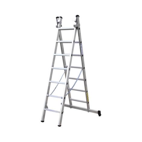 Escaleras de aluminio doble EN 131 2.00 + 2.00 m
