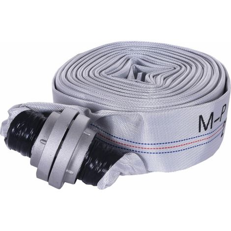 Tuyau d'arrosage pour pompiers 2" 8 bar 20 m raccord rapide en aluminium