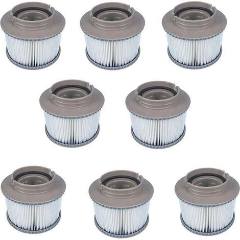 Lot de 8 filtres de Remplacement pour Spa pour MSPA FD2089, Pompe à Cartouche filtrante pour MSPA Tous Les spas actuels