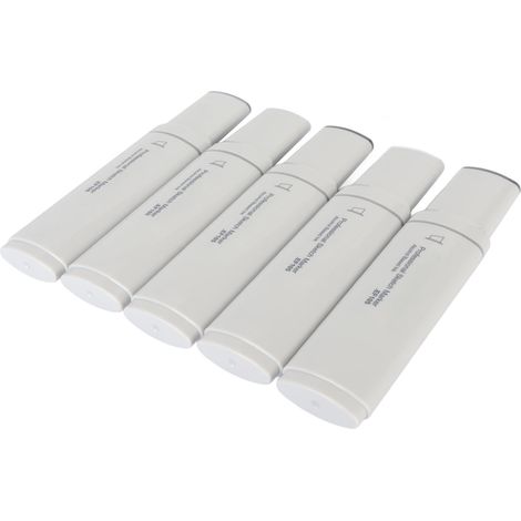Lot de 5 marqueurs larges à tête large, encre fluide et absorption homogène, gris froid pour peinture artistique. (1/5)