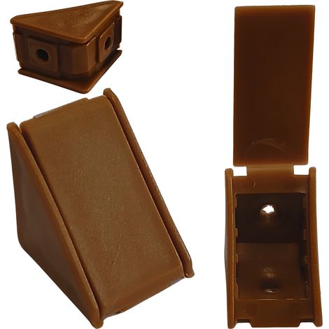 Staffa angolare per mobili 27x27x20 staffa komandorek con aletta marrone ROVERE (08) 100 pezzi (1/5)