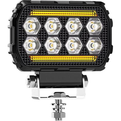 Lampe de travail œil d'ange carré – 4,5 po, 12 LED – Pour voiture et chantier (1/5)