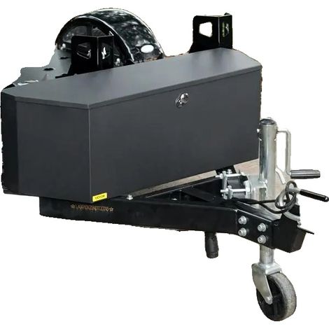 Caja de almacenamiento para remolque, acero al carbono, 914 mm x 305 mm x 305 mm, compatible con varios modelos de remolque, mecanismo de cierre incluido, soporta hasta 100 kg. (1/5)