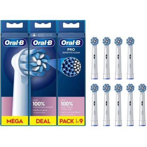 Oral-B Testine Di Ricambio Pro Sensitive Clean, Confezione Da 9 Testine (1/4)