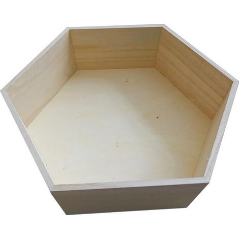 Etagère hexagonale en bois 36 x 31 x 10 cm