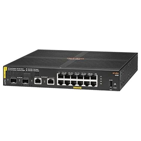 HPE Aruba 6100 Managed 12G 2SFP+ PoE+ 139W Switch