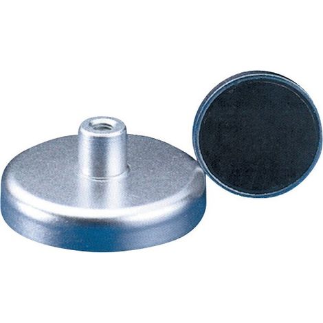Magnetflachgreifer D. 40xH8mm mit Gewindebuchse Haftkraft 125 N (1/2)