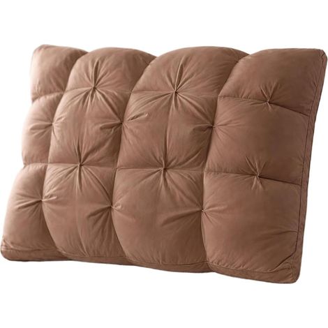 Oreiller de lit respirant, coussin en duvet doux, oreiller de sommeil de qualité hôtelière avec soutien en peluche légère, structure confortable pour soulager le cou, solution de repos quotidienne (1/5)
