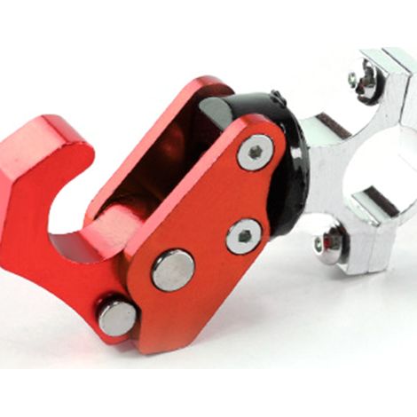 Crochet pliable en alliage d'aluminium robuste, support de charge élevé, pour moto scooter vélo, rouge (1/3)
