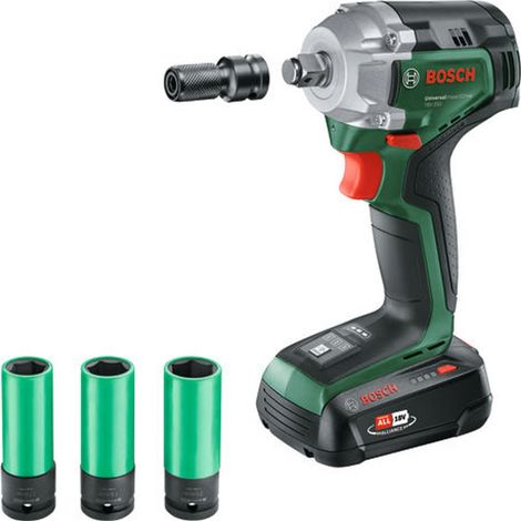 Bosch Akku-Drehschlagschrauber UniversalImpactDrive 18V-350, incl. Steckschlüsseleinsatz-Set, Karton