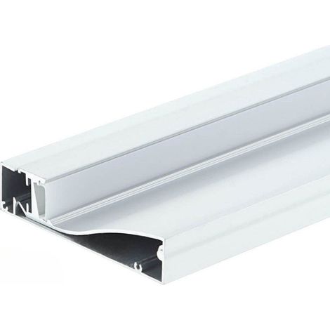Silumen – Profilé aluminium plinthe argent 2M pour ruban LED 10mm – Installation en saillie – Température -20°C à +45°C – Protection contre chocs et poussière