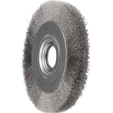 PFERD TOOLS Rundbürste breit ungezopft RBU Ø250x30xvariable Bohrung Edelstahl-Draht-Ø0,20 Schleifbock (1/4)