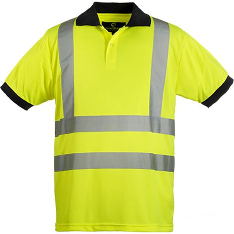 Polo de trabajo de manga corta YARD - Amarillo fluorescente 2XL - 56/58