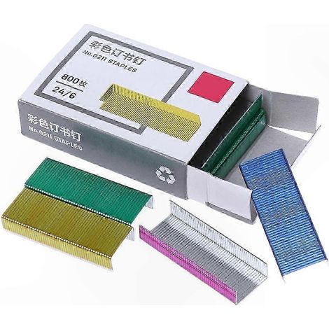 Kreative 12-mm-Metallklammern in verschiedenen Farben – Schachtel mit 800 Stück für Büro, Schule und zum Binden (1/5)