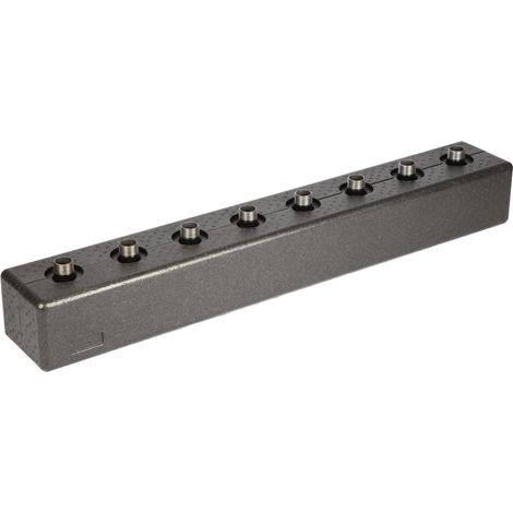 Répartiteur chauffage 80/60-4 isolation entraxe125 mm jusqu'à 3 m³/h ou 70 kW
